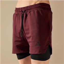 KRATKE HLAČE 2 U 1 DARK BURGUNDY