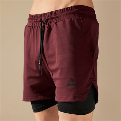 Allwear KRATKE HLAČE 2 U 1 DARK BURGUNDY