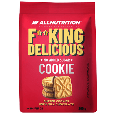 ALLNUTRITION 4 x Fitking Cookie Butter Cookies With Milk Chocolate 200g